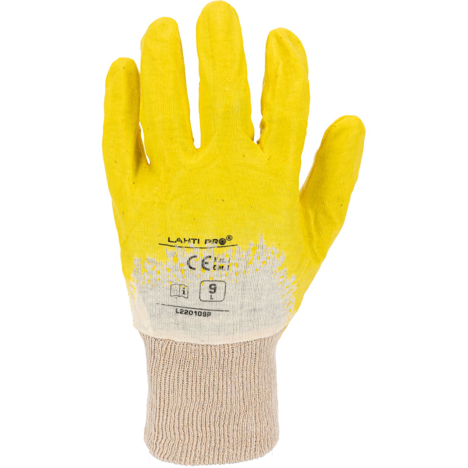 LahtiPro Gloves Nitryl Yell-White L220110P, 12 Pairs, 10 , CE, LAHTI - 6