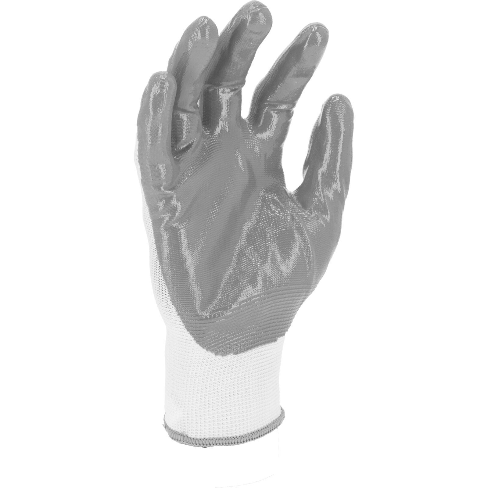 LahtiPro Gloves Nitrile Grey-White L220310P, 12 Pairs, 10 , CE, LAHTI - 5