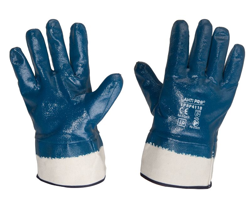 LahtiPro Gloves Nitrile Navy Blå L220510P, (Butiksförp.), 10 , CE, LAHTI