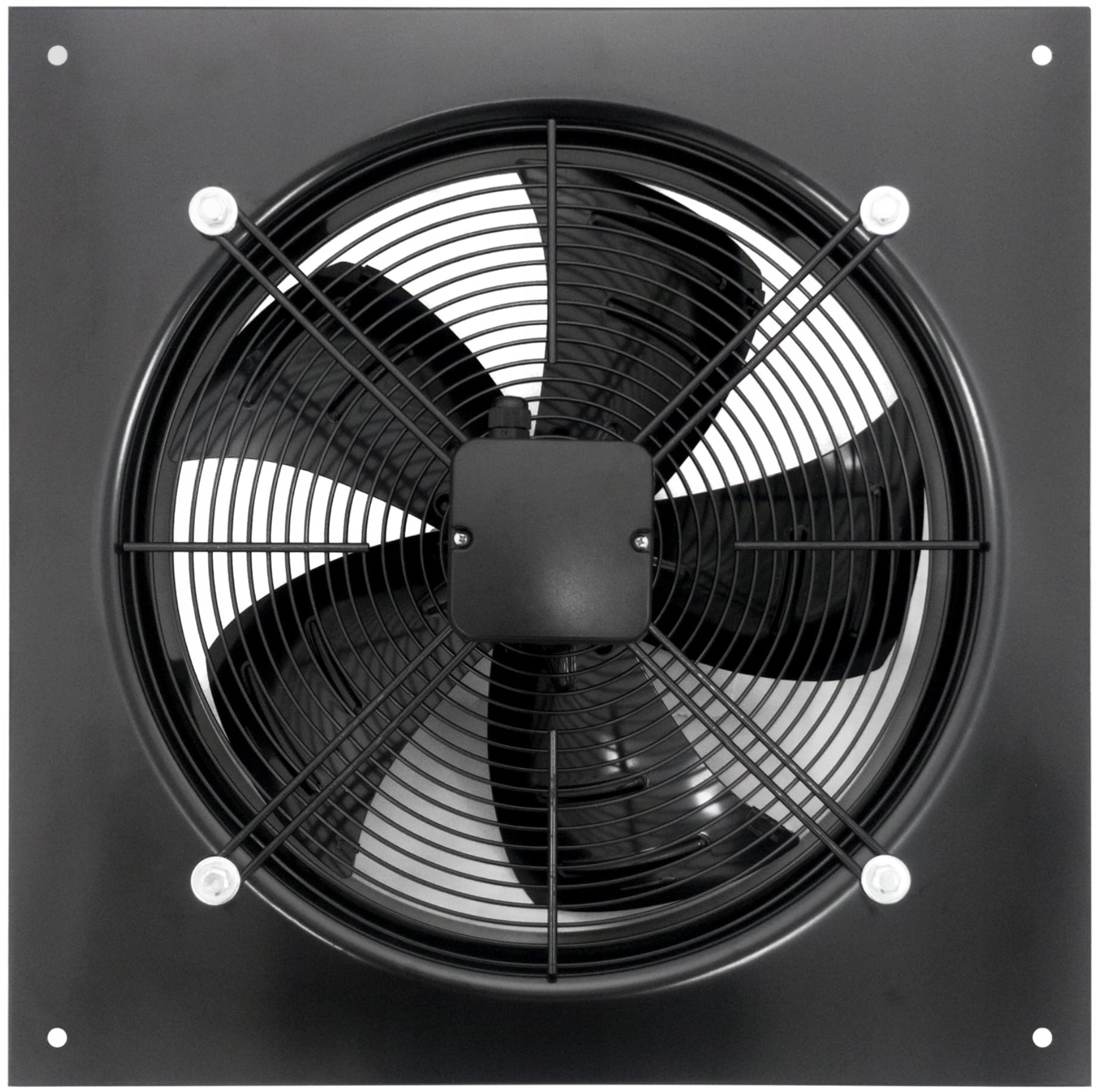 Harmann Ventilatoren Väggmonterad utsugsfläkt 400 mm, axialfläkt 190W 3500 m3/h, professionell industrifläkt med gravitationsjalusi, Harmann WAX 400/W/4/3500S - 2