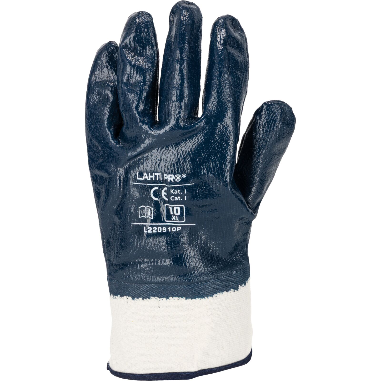 LahtiPro Gloves Nitrile Navy Blå L220910P, 12 Pairs, 10 , CE, LAHTI - 3