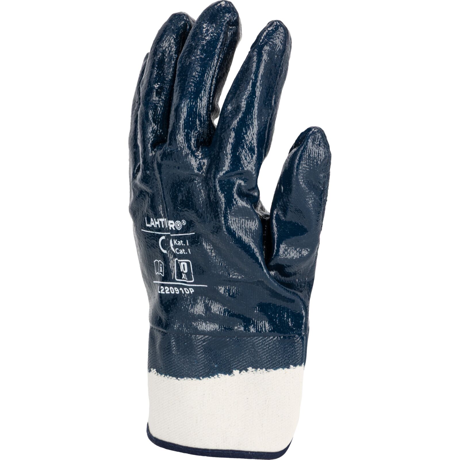 LahtiPro Gloves Nitrile Navy Blå L220910P, 12 Pairs, 10 , CE, LAHTI - 4