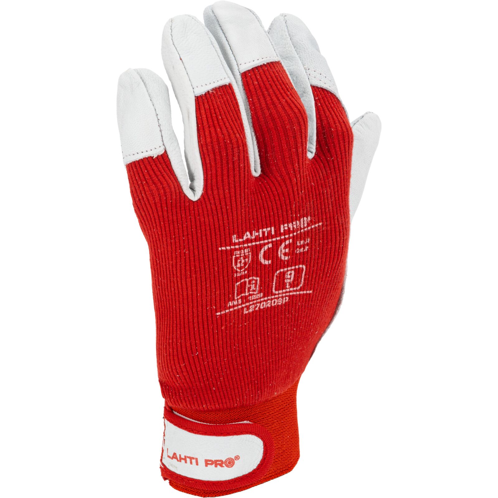 LahtiPro Handskar, st. 10, äkta getkinn, bomull, spandex, CE, EN 420, EN 388 (2122), LAHTI PRO L2702 (Handskestorlek : 10 [XL] Handlängd 20,4cm Omkrets 25,4cm) - 2