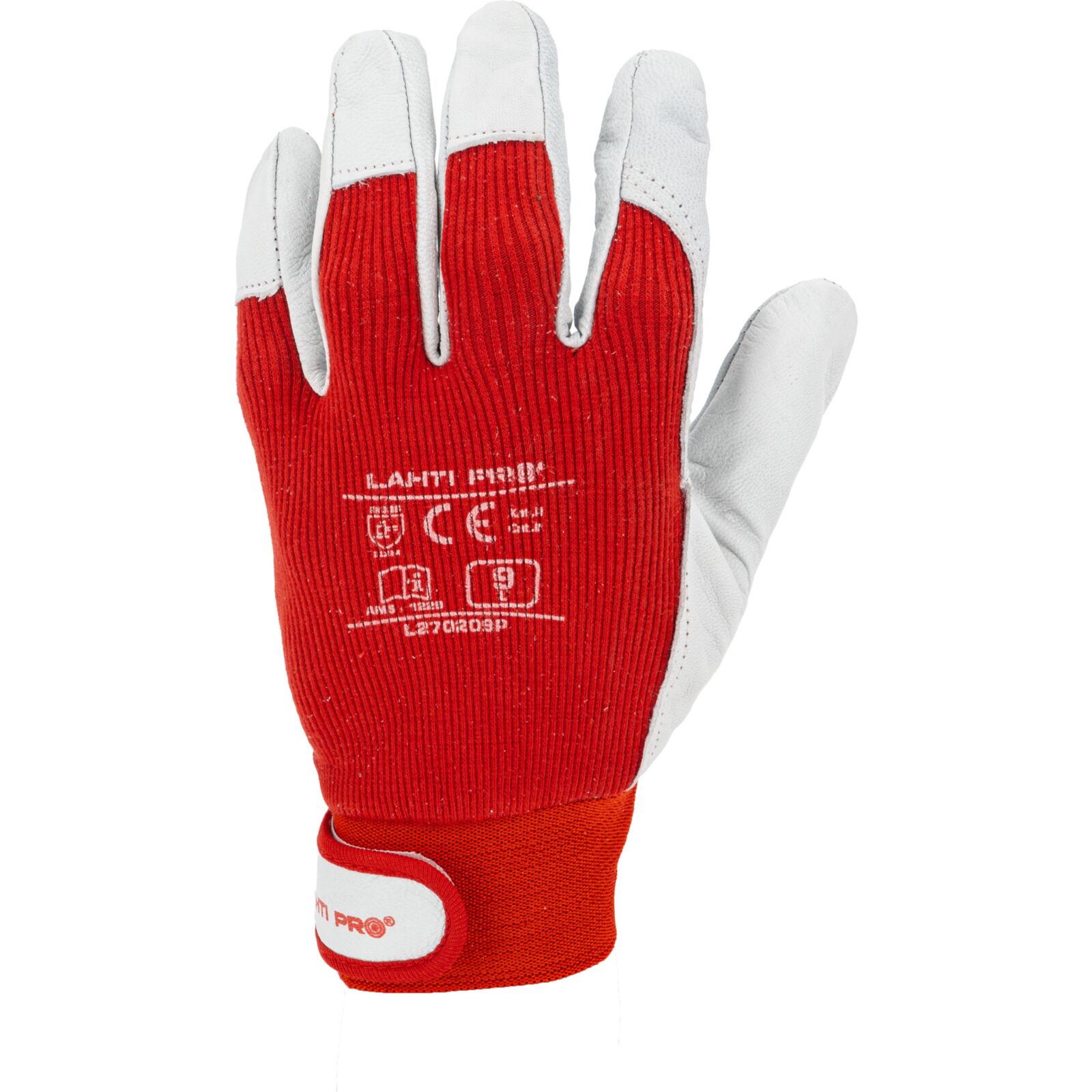 LahtiPro Handskar, st. 10, äkta getkinn, bomull, spandex, CE, EN 420, EN 388 (2122), LAHTI PRO L2702 (Handskestorlek : 10 [XL] Handlängd 20,4cm Omkrets 25,4cm) - 6