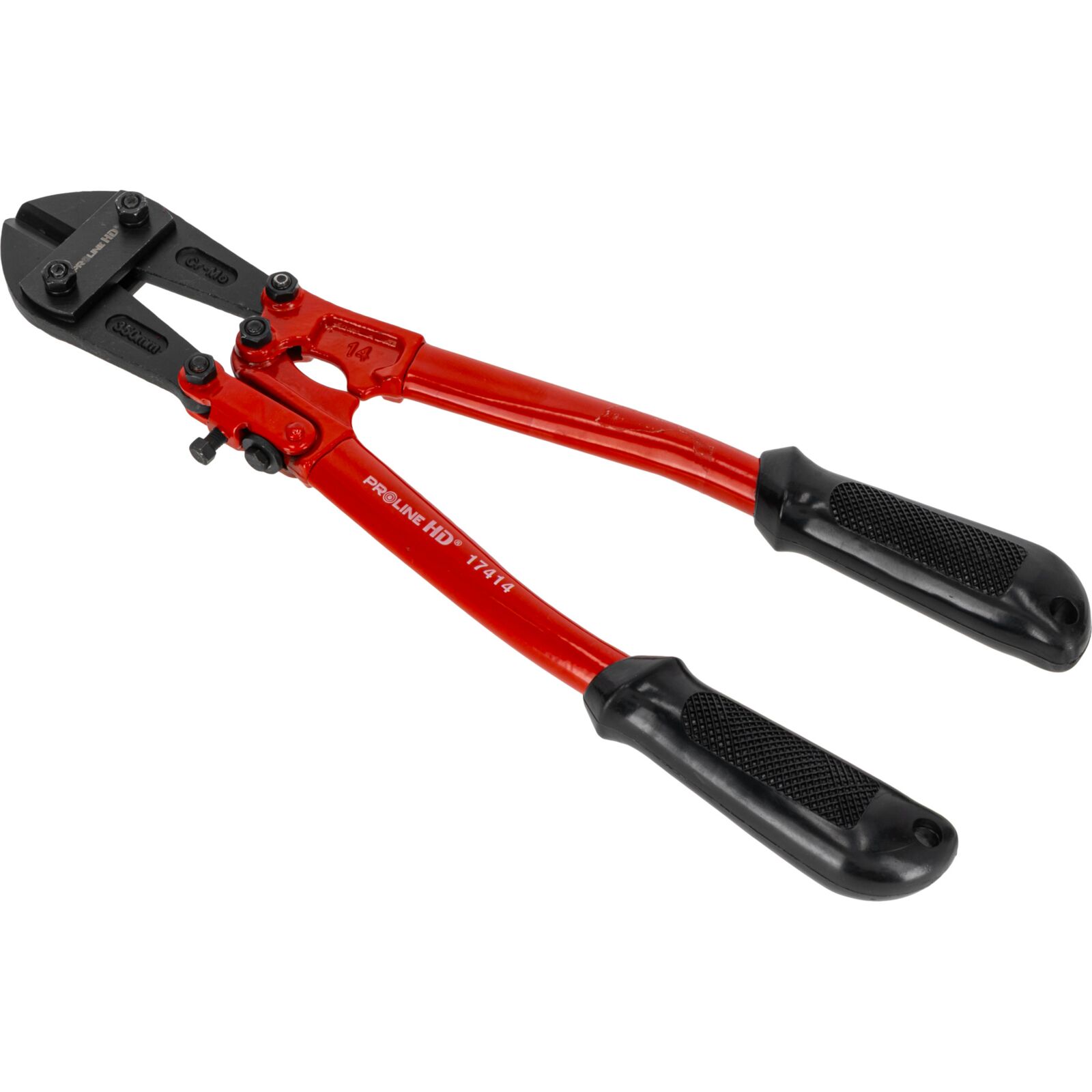 PROLINE TOOLS Kraftig bultsax 350 mm, kapdiam. 6 mm, Cr-Mo käftar, justering av klämkraft, gummibeklädda stålhandtag, orange kropp, Proline - 5