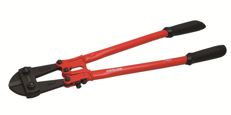 PROLINE TOOLS Kraftig bultsax 10 mm, längd 600 mm, Cr-Mo käftar, gummibeklädda stålhandtag, orange kropp, Proline