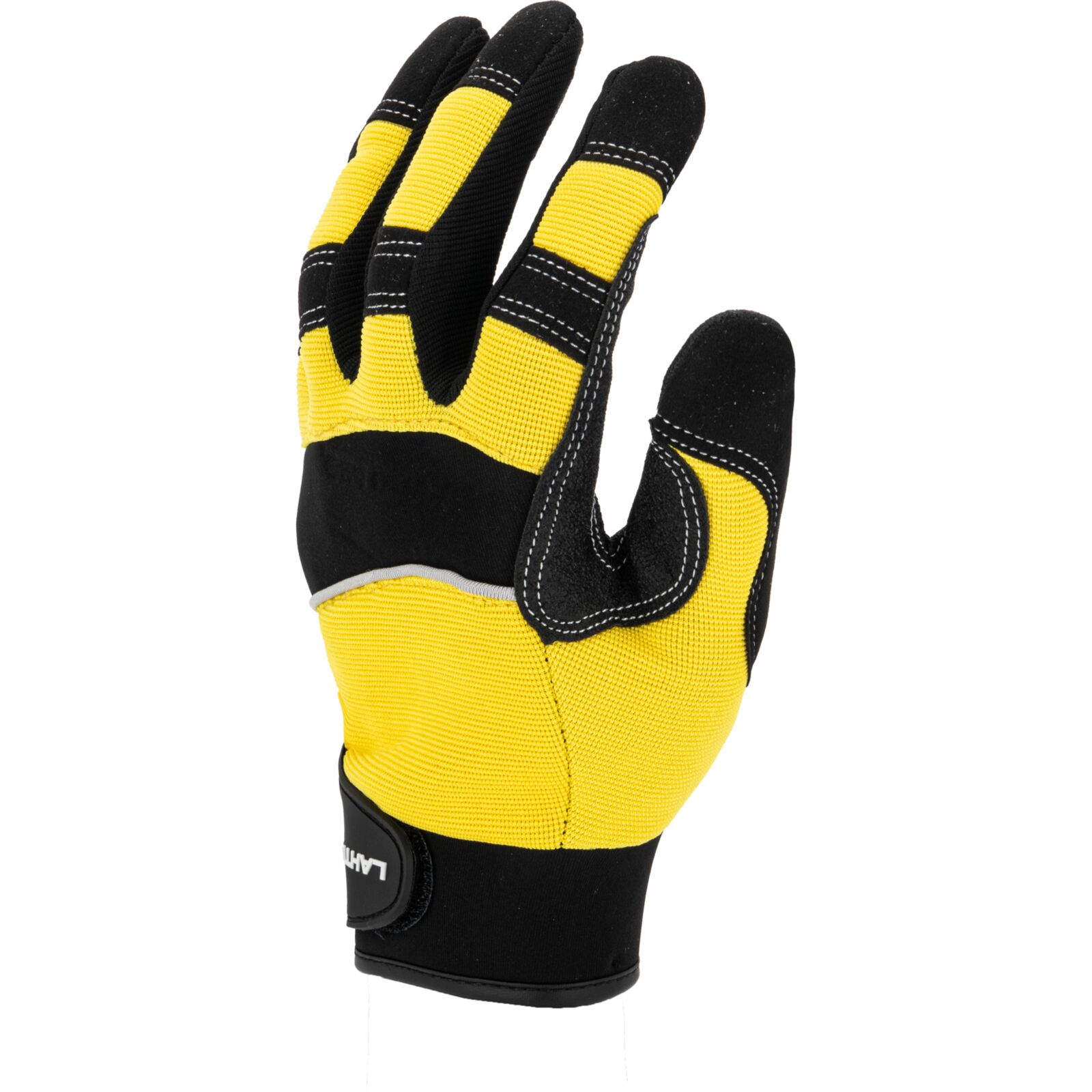 LahtiPro Handskar för mekaniker, st. 11, svart-gula, spadex, PVC, CE, EN 420, LAHTI PRO L2808 - 3