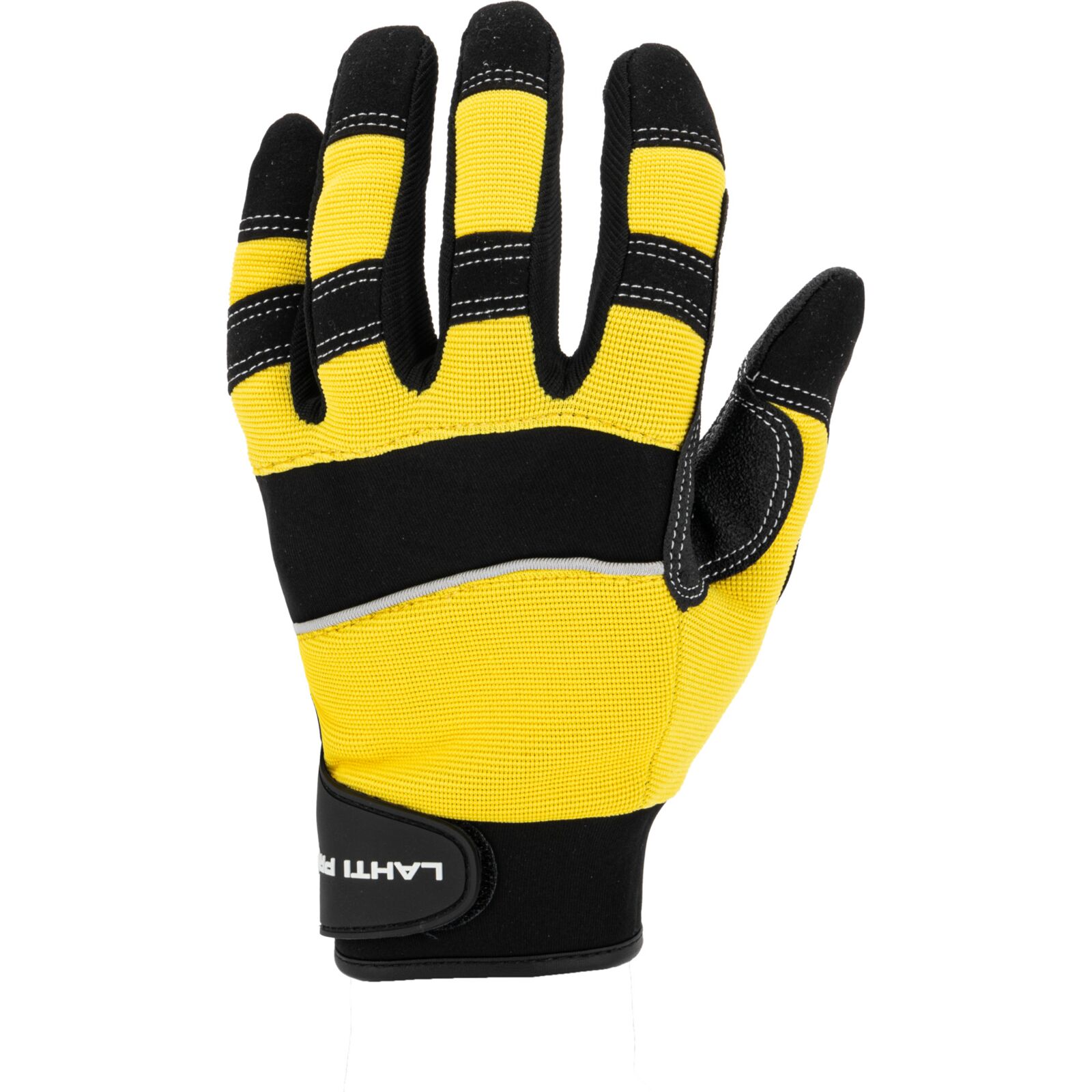 LahtiPro Handskar för mekaniker, st. 11, svart-gula, spadex, PVC, CE, EN 420, LAHTI PRO L2808 - 6