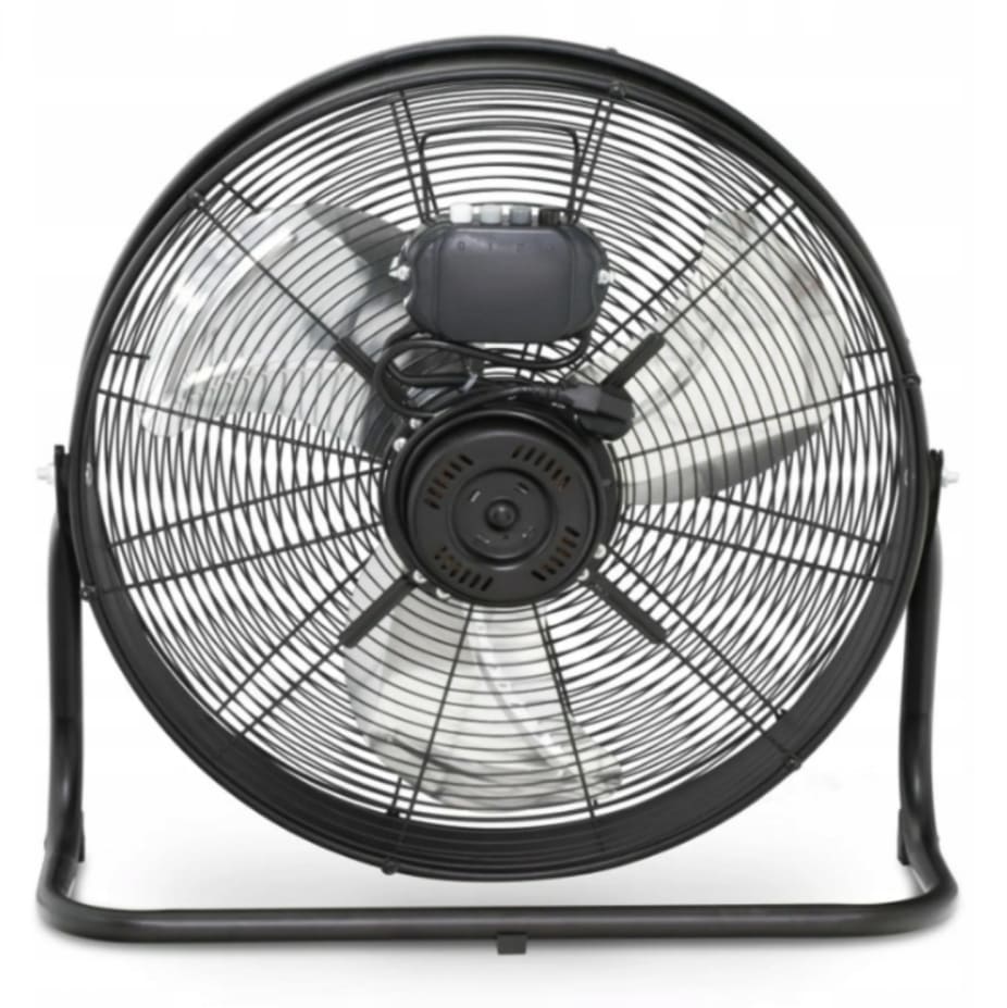 Stor kraftfull mobil industrifläkt 50 cm 120W, trumfläkt golvmodell, svart/gul pulverlackad, 6562 m³/h, svart, Trotec TVM 20 D - 4