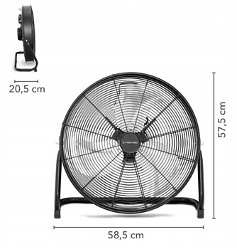 Trumfläkt Industrifläkt 50 cm 120W 6562 m³/h 360° Justerbar Metall, Trotec