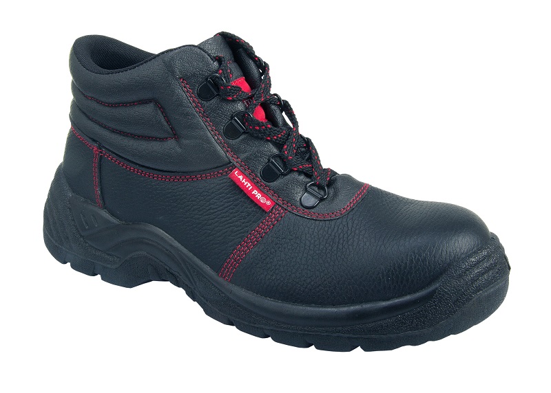 LahtiPro Ankle Shoes, No Toe Cap, Leather, Black, O1 Src, 39 , CE, LAHTI (Skostorlek : 46)