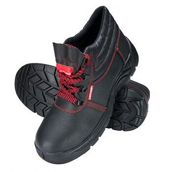 LahtiPro Ankle Shoes, No Toe Cap, Leather, Black, O1 Src, 39 , CE, LAHTI (Skostorlek : 47)