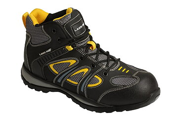 LahtiPro Ankle Shoes, Nub.mesh, Black-Gul, S1P Sra, 45 , CE, LAHTI
