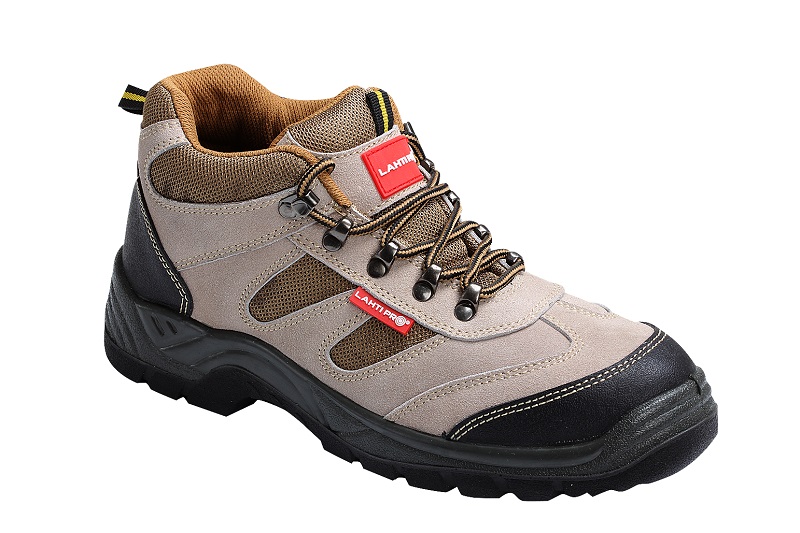 LahtiPro Ankle Shoes, Suedeoxförd, Beige-Khaki, S1P Src, 44 , CE, LAHTI