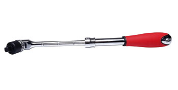 PROLINE TOOLS Spärrskaft med LED, teleskop 1/4 utdragbart l=197-245 mm, 36 kugg, Proline