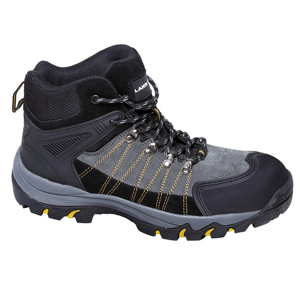 LahtiPro Ankle Shoes No Toe Cap, Grey-Black-Gul, O1Sra, 45 , CE, LAHTI