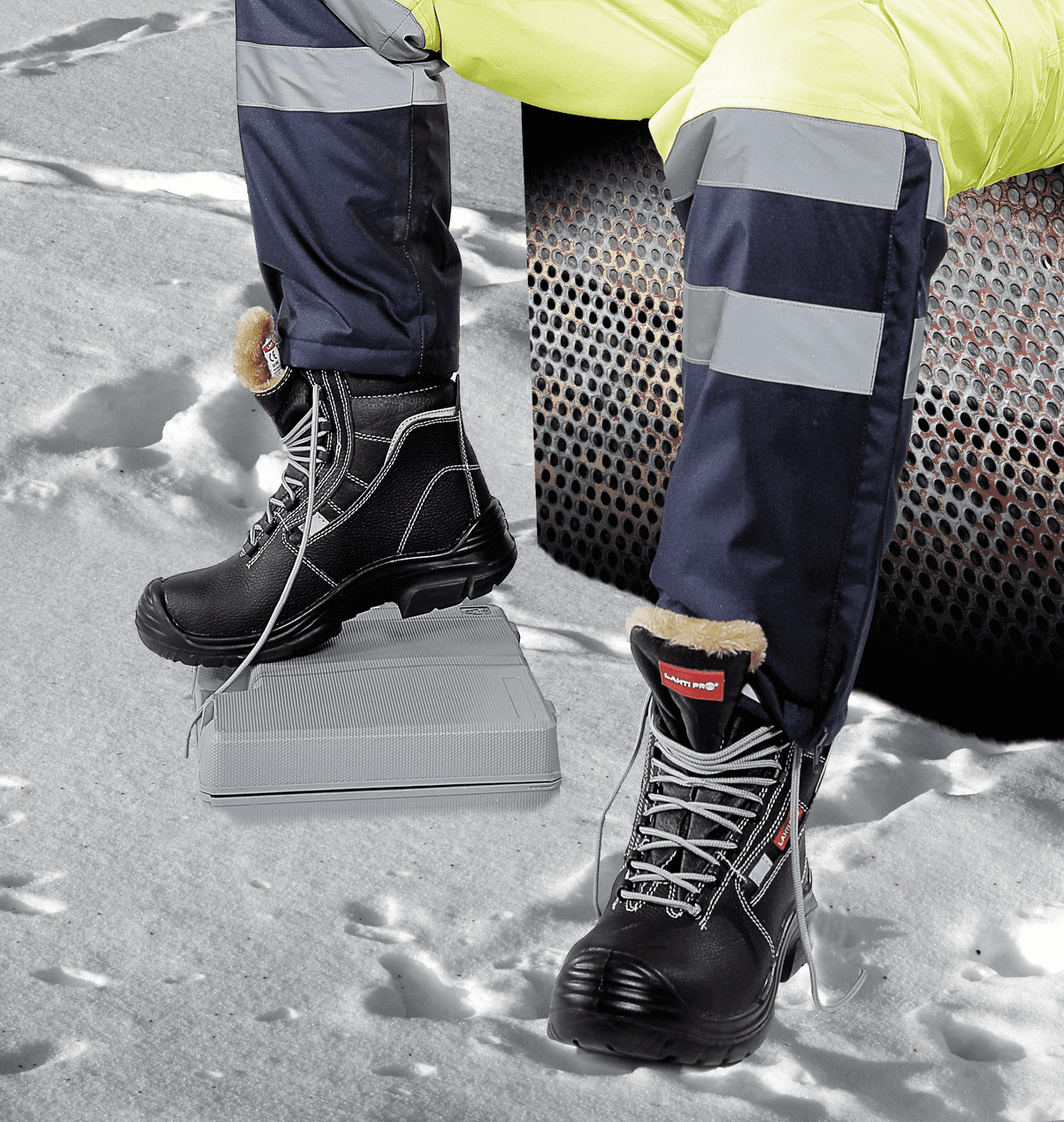 LahtiPro Höga vinterarbetskängor, svarta vinterskor av läder, st. 39-47, S3 SRC, CE, LAHTI (Skostorlek : 39) - 4