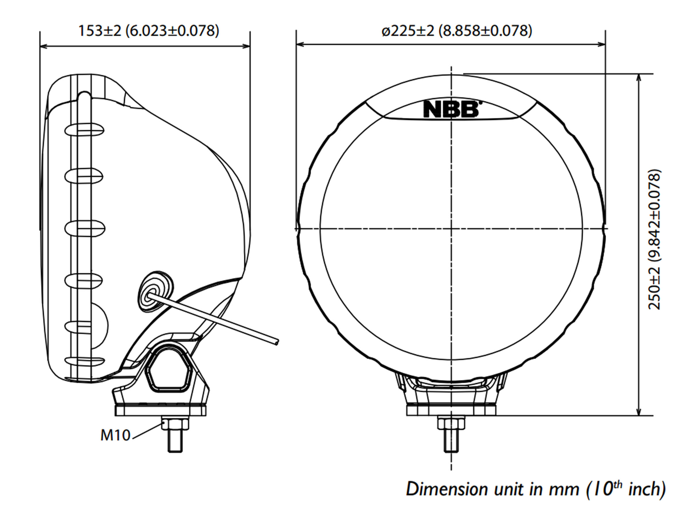 Extraljus NBB Alpha 225 H1 fjärr - 2