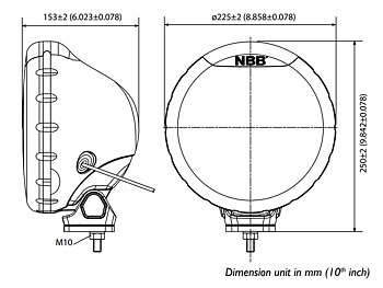 Extraljus NBB Alpha 225 H1 fjärr