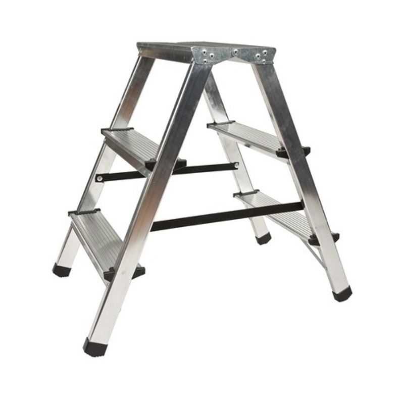 Beast Dubbelsidig aluminiumstege 3 steg halkskyddad 125 kg