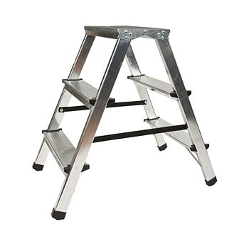 Beast Dubbelsidig aluminiumstege 3 steg halkskyddad 125 kg