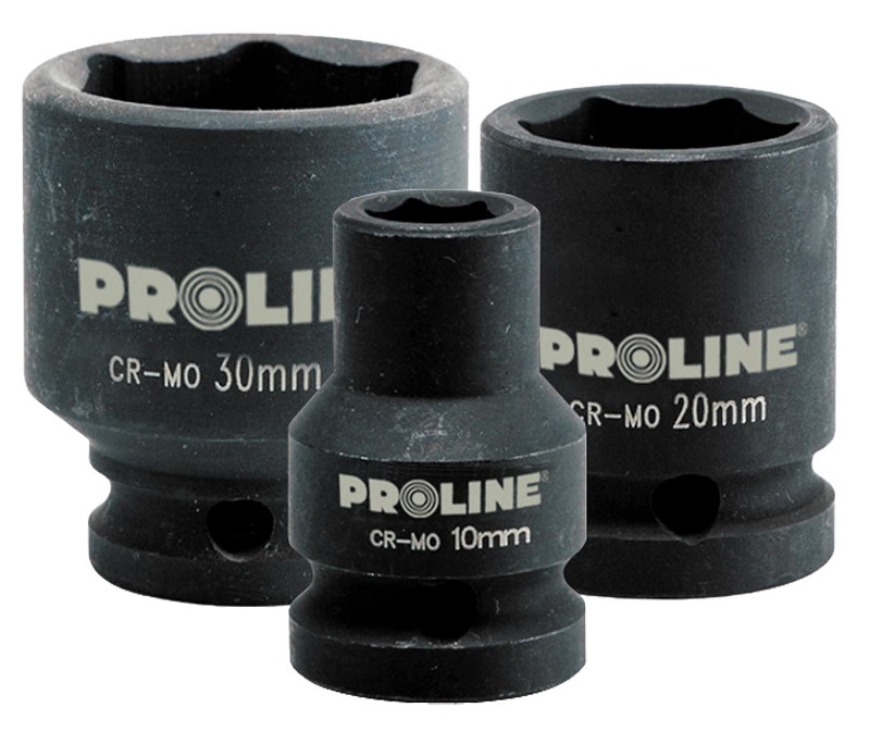PROLINE TOOLS HEX Impact Socket 1/210-32 mm Crv-Mo, Proline (Storlek (mm) : 32)
