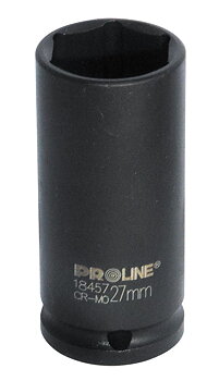 PROLINE TOOLS Krafthylsa lång 1/210-32 mm, 6-kant, Cr-Mo, Proline (Storlek (mm) : 15)