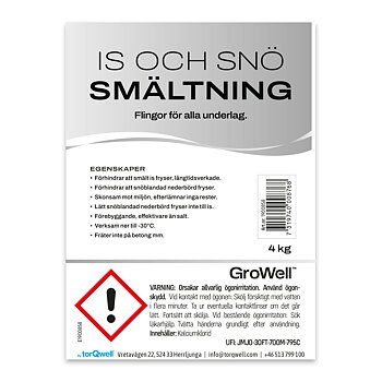 Growell Is & Snösmältning Flingor 4 KG