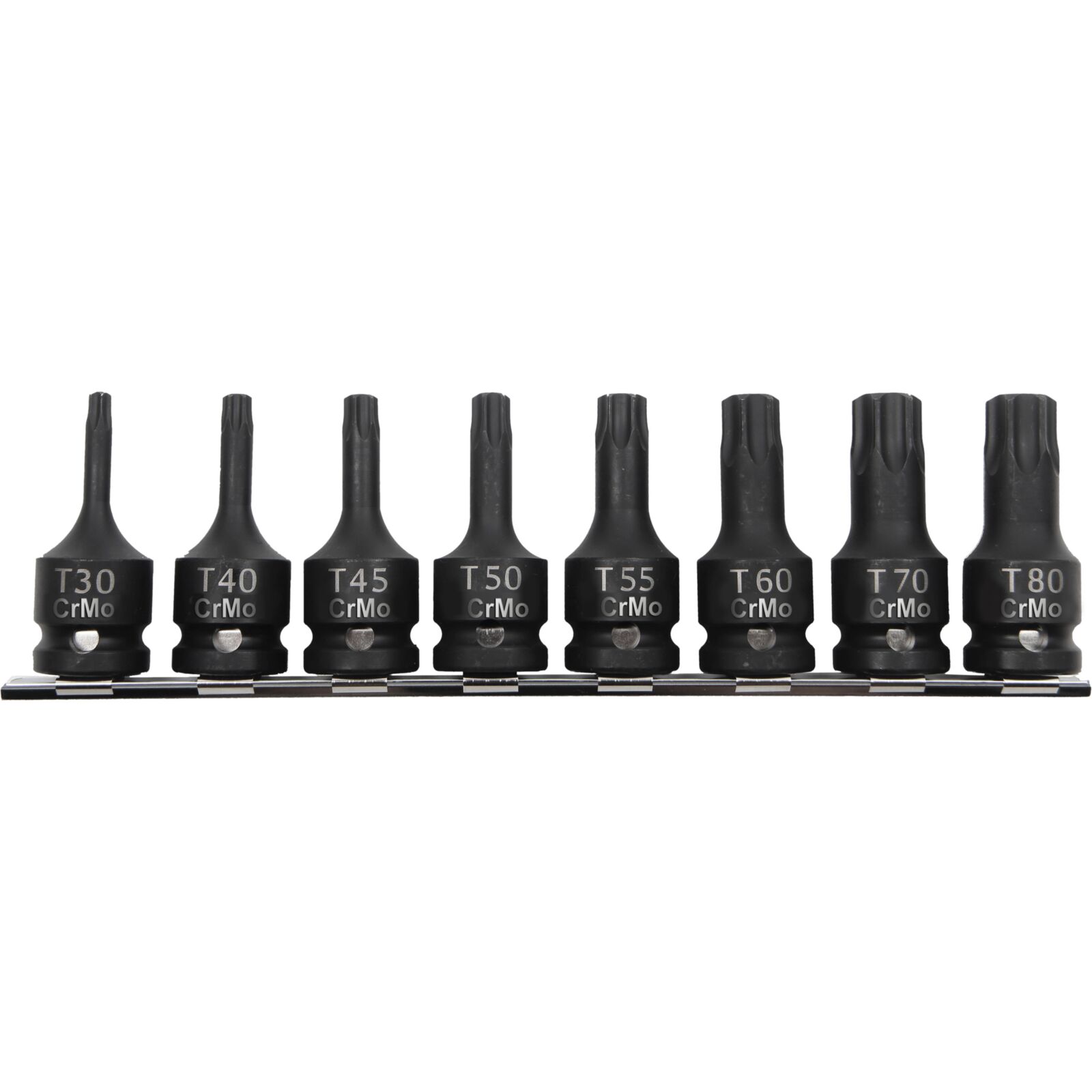 PROLINE TOOLS Impakt Hylsnyckelsats 1/2 TORX 8 Delar, T30-T8, Proline