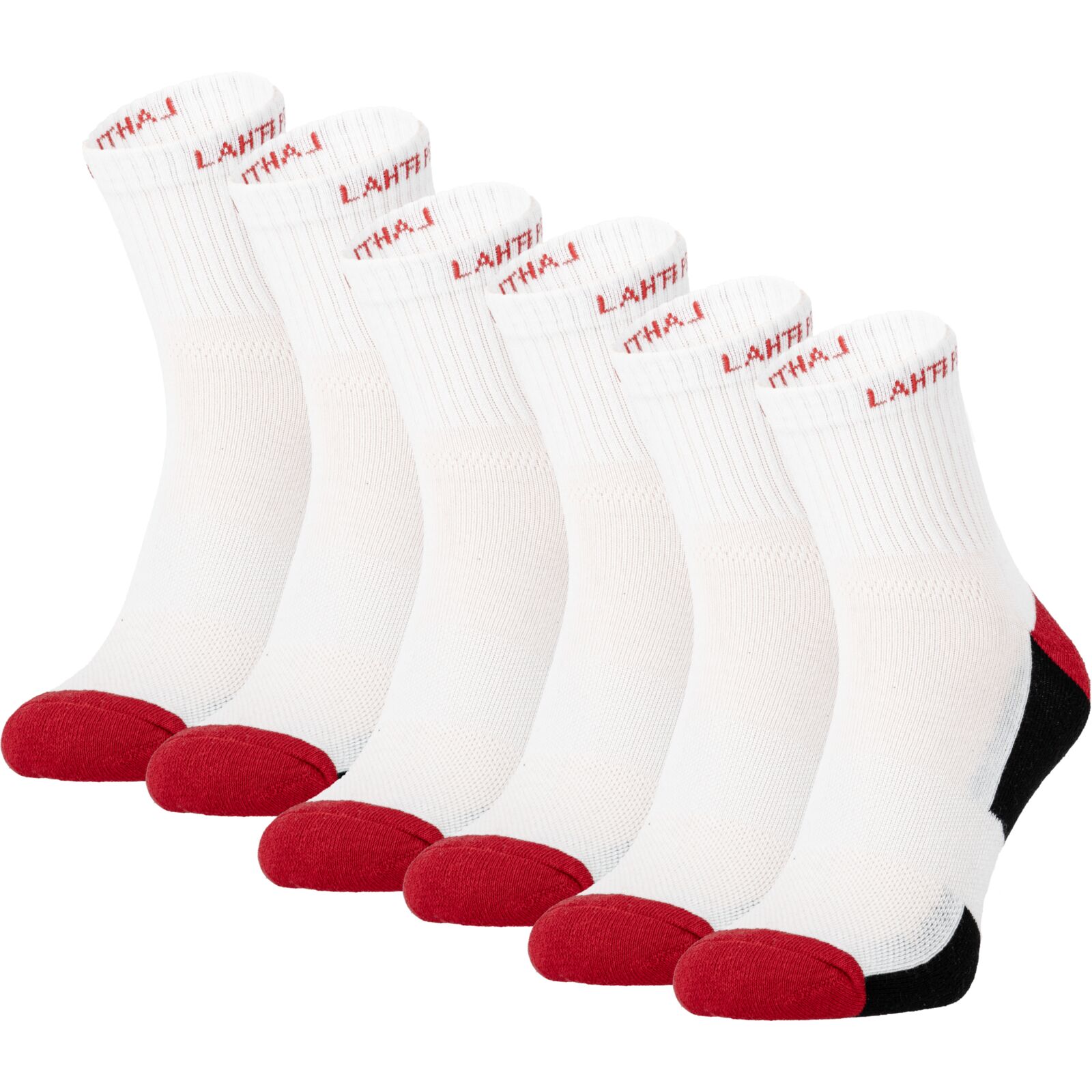 LahtiPro Work Socks White-Red, 3 Pairs, 39-42 , LAHTI - 6