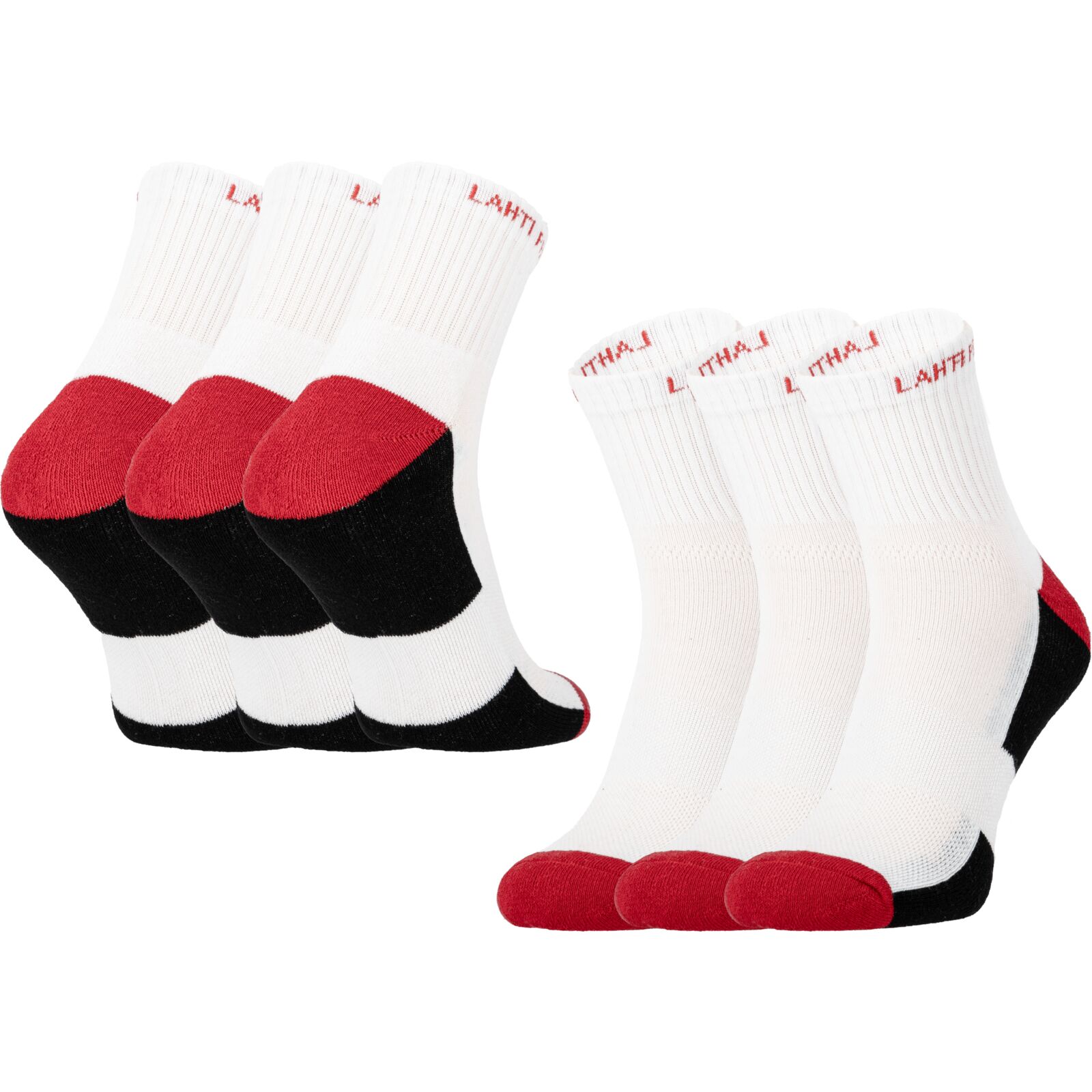 LahtiPro Work Socks White-Red, 3 Pairs, 43-46 , LAHTI - 2