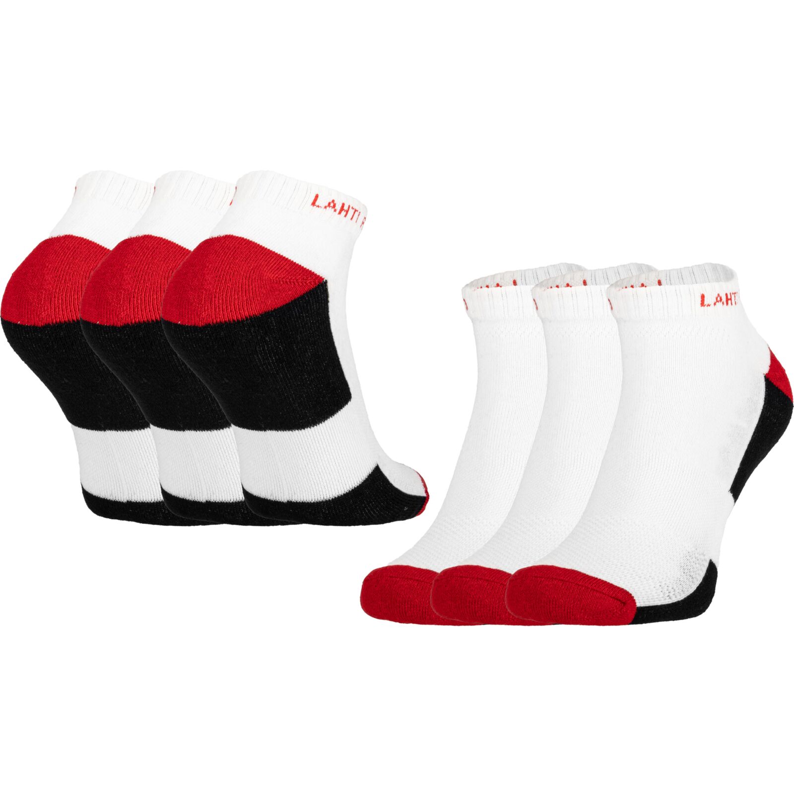 LahtiPro Work Socks White-Red Short, 3 Pairs, 43-46 , LAHTI - 2
