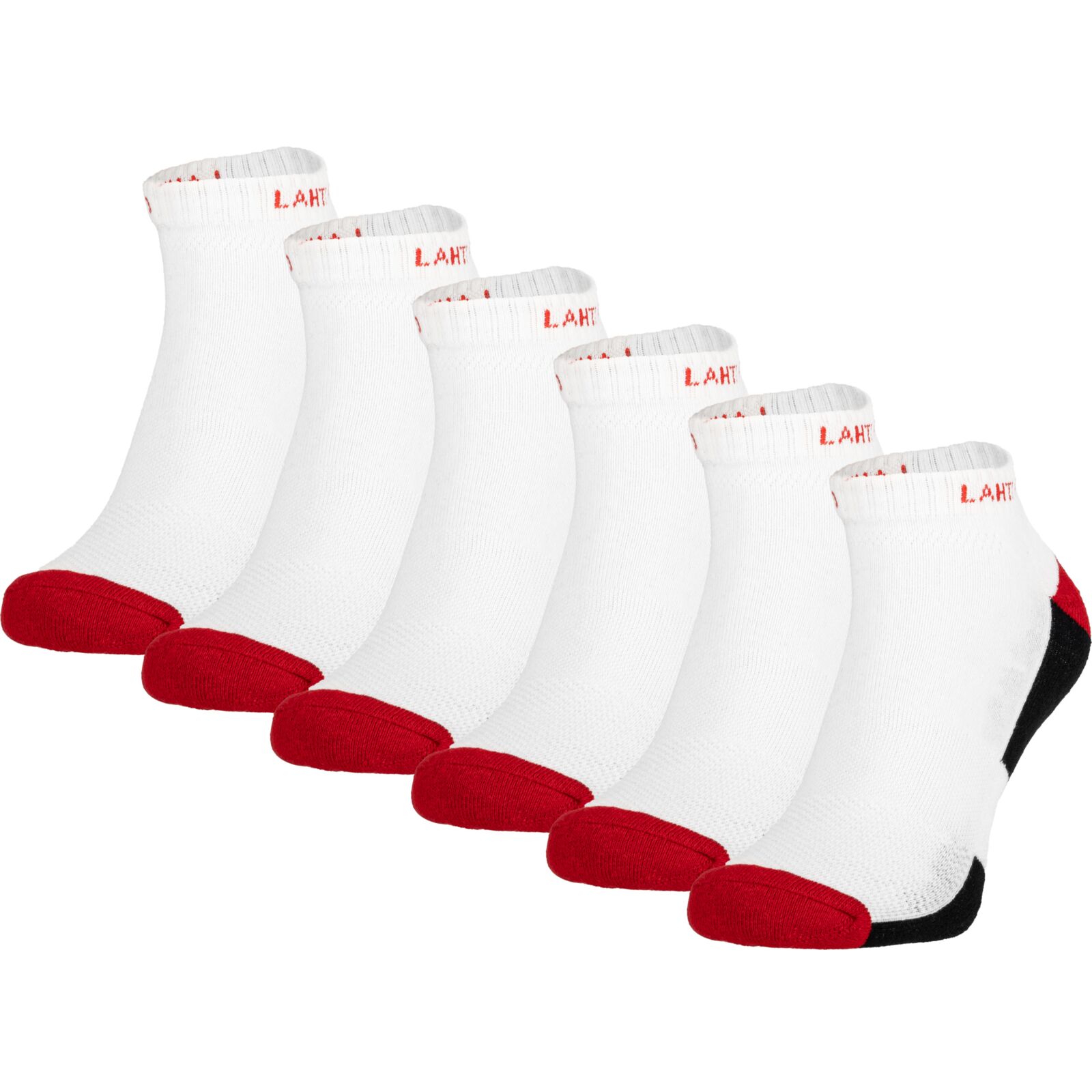 LahtiPro Work Socks White-Red Short, 3 Pairs, 43-46 , LAHTI - 5