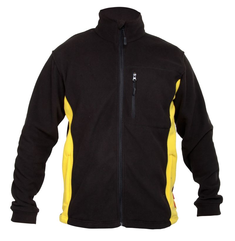 LahtiPro Fleece Jacket, Black and Gul, 2Xl , CE, LAHTI