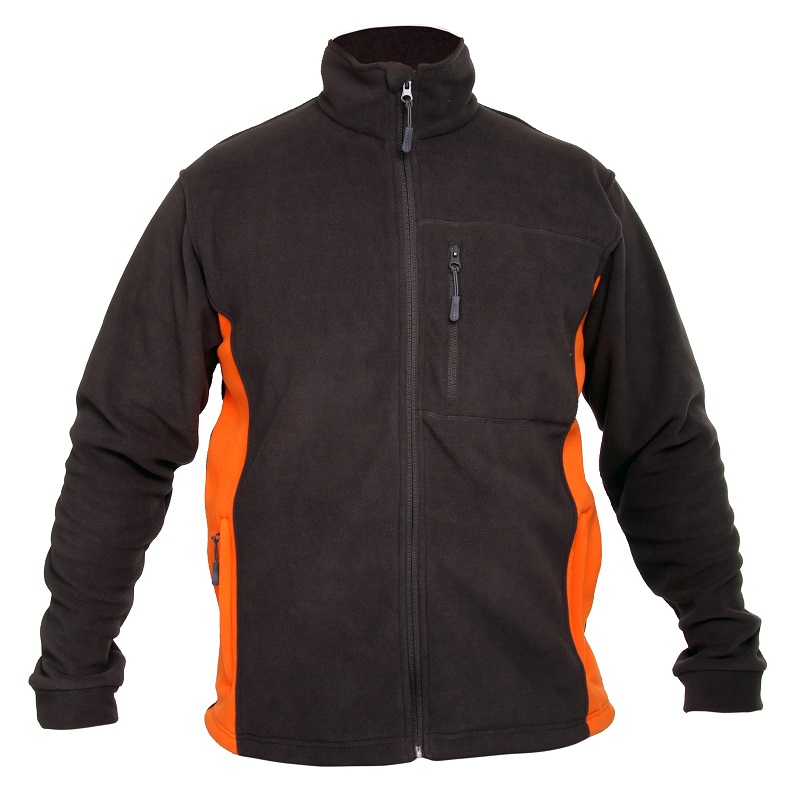 LahtiPro Fleece Jacket, Graphite and Orange, l , CE, LAHTI