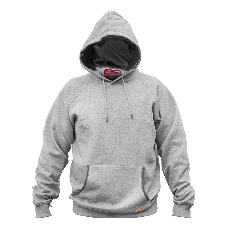 LahtiPro Hooded Sweatshirt, Grey, l , CE, LAHTI