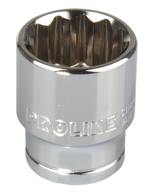 PROLINE TOOLS Hylsa 1/212-kantig 8-32 mm CrV, Proline (Storlek (mm) : 25)