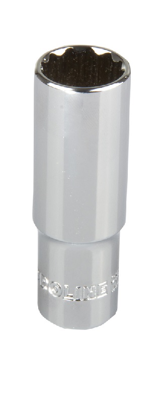 PROLINE TOOLS 12-kantig lång hylsa 1/212 mm, CRV, Proline