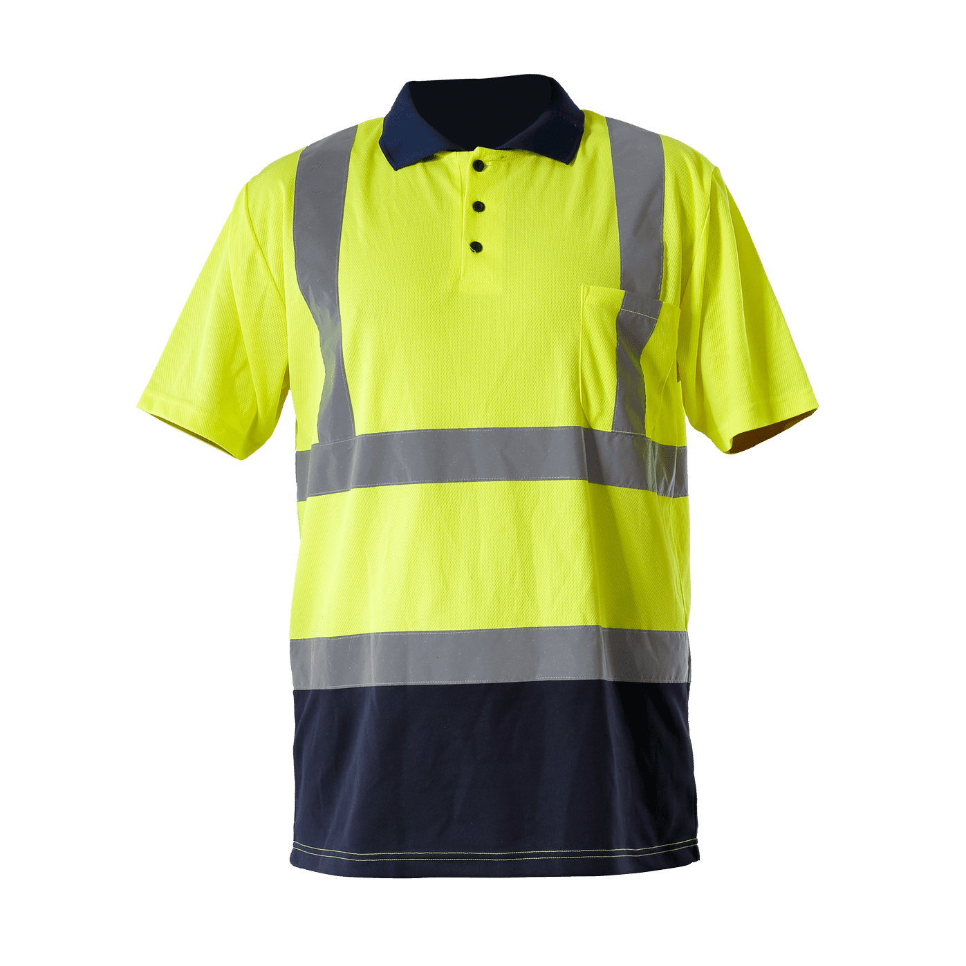 LahtiPro Reflextröja, varseltröja, gul, WARNING POLO SHIRT, CE, LAHTI (Storlek : L) - 3