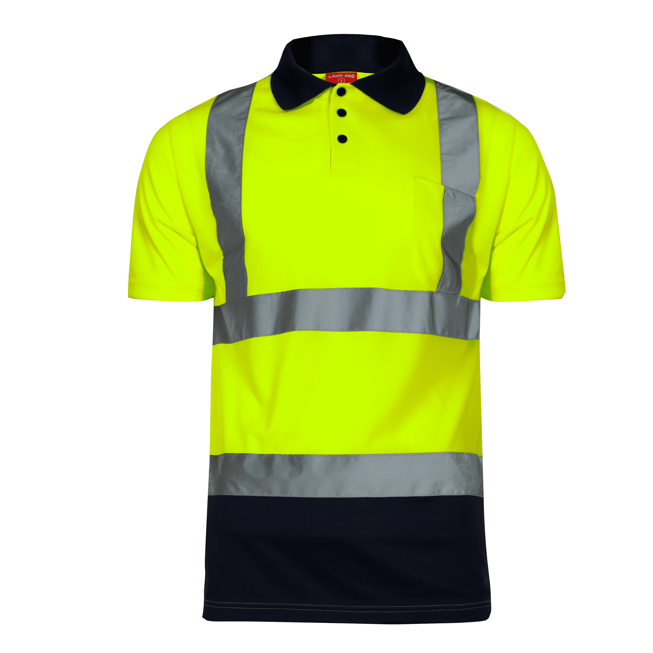 LahtiPro Reflextröja, varseltröja, gul, WARNING POLO SHIRT, CE, LAHTI (Storlek : L) - 6
