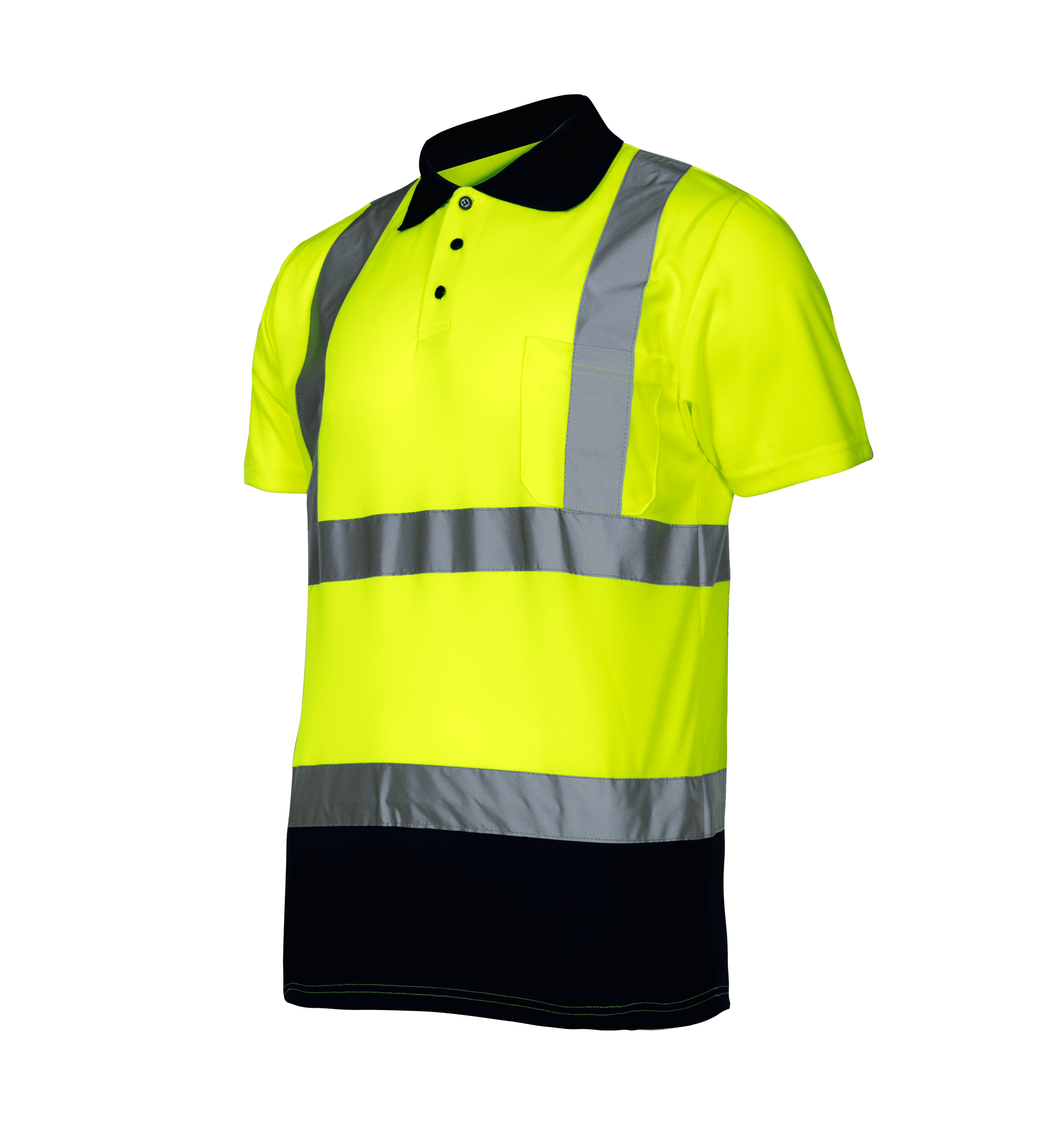 LahtiPro Reflextröja, varseltröja, gul, WARNING POLO SHIRT, CE, LAHTI (Storlek : L) - 5