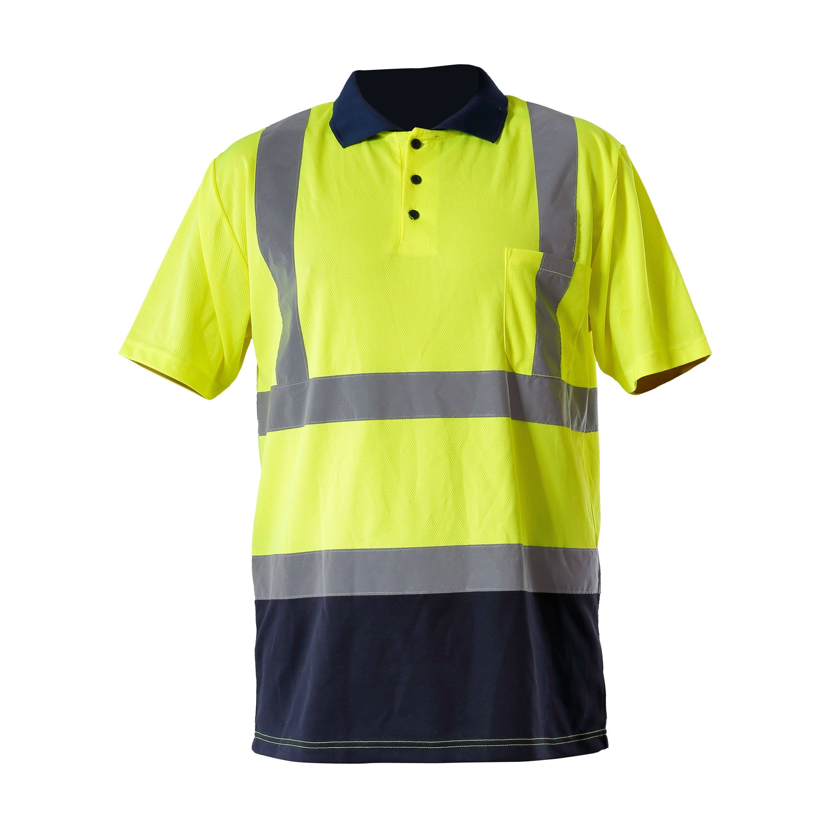 LahtiPro Reflextröja, varseltröja, gul, WARNING POLO SHIRT, CE, LAHTI (Storlek : 2XL) - 4