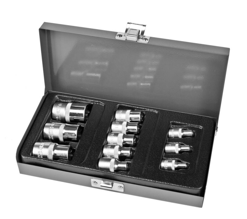 PROLINE TOOLS TORX Hylssats 11 Delar - 1/4, 3/8, 1/2, TORX E4-E20, Proline