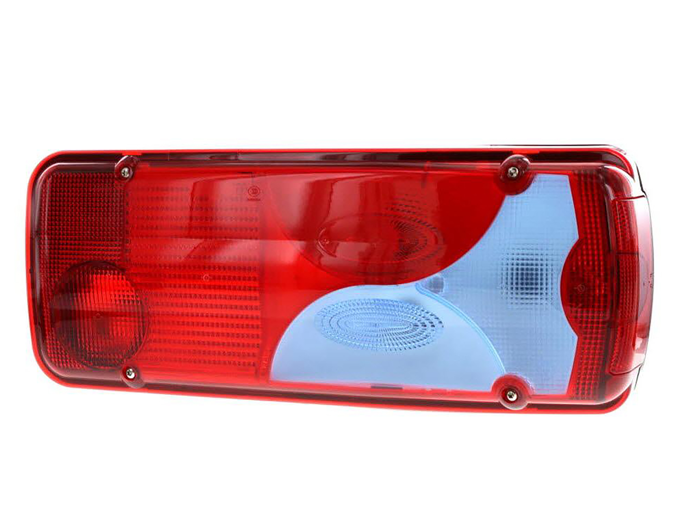 Baklampa LC8 höger, sidokontakt blått glas
