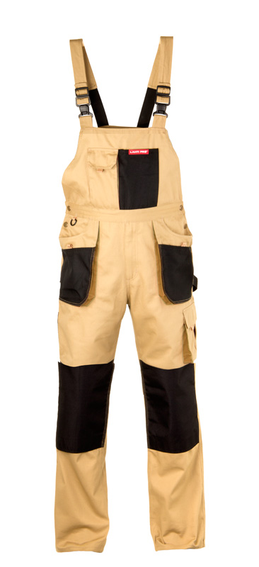 LahtiPro Bibpants, Beige, 100% Cotton, l (52) , CE, LAHTI