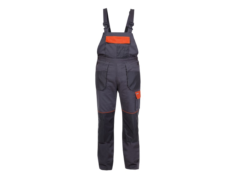 LahtiPro Bib Pants Graphit-Orange, 190Gm2, 2L (54) , CE, LAHTI
