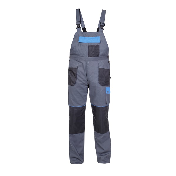 LahtiPro Bib Pants Grey-Blue 100% Cotton, 190Gm2, 3Xl(60) , CE, LAHTI