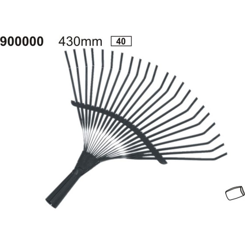 Beast Metallräfsa för gräs och löv 430 mm