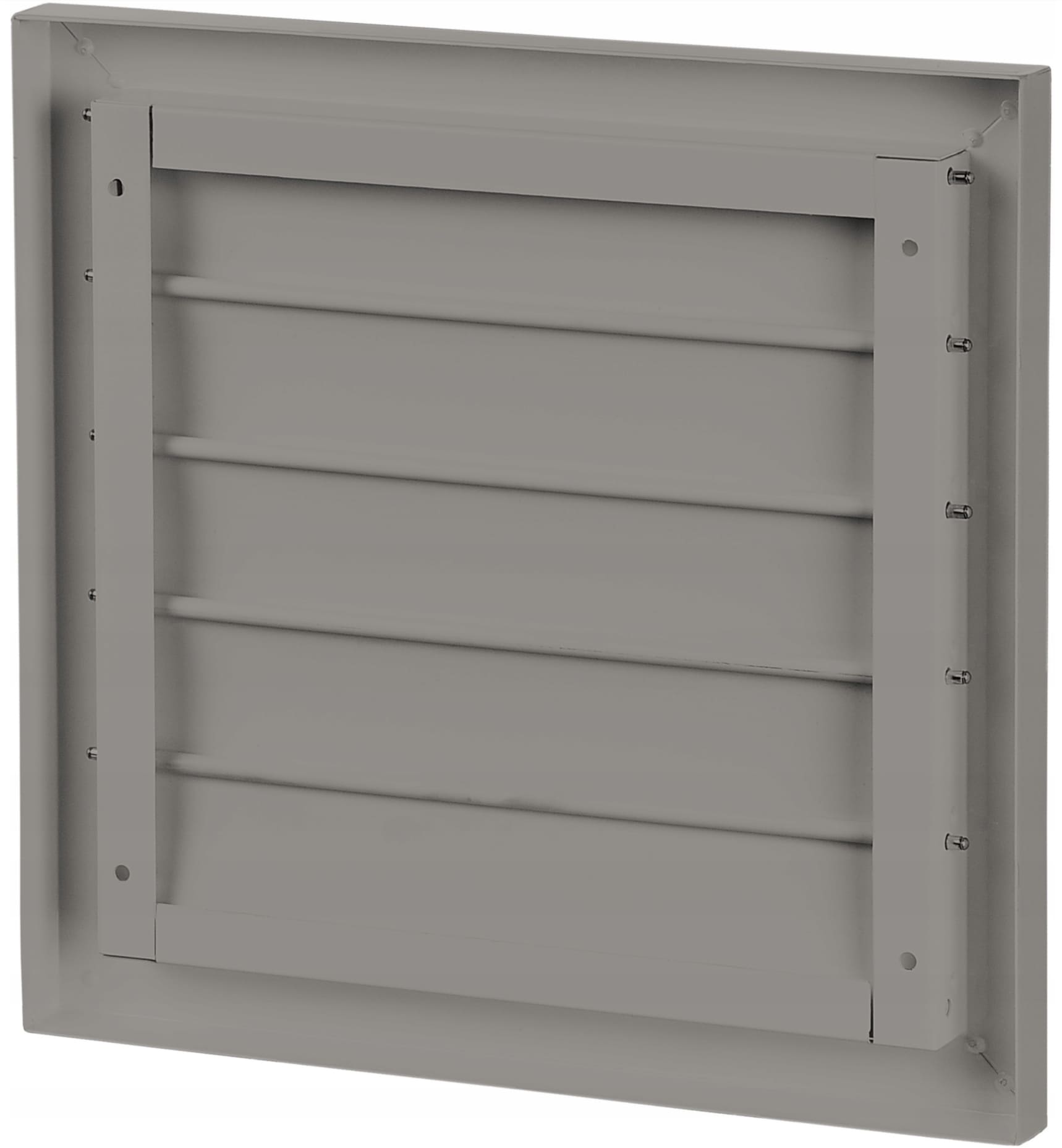 Ventilationsgaller Yttre Gravitationsjalusi 655x655mm PVC Grå, Vents-Group - 3