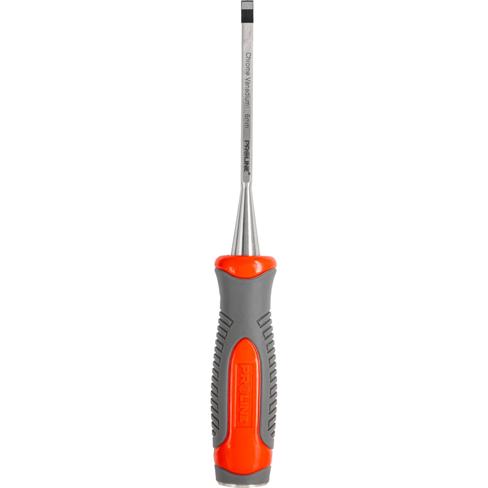 PROLINE TOOLS Stämjärn för trä, platt, 6 mm, chrome-vanadium, 60 HRC, hantag av kompositmaterial (TPR), halkfri yta, Proline - 4
